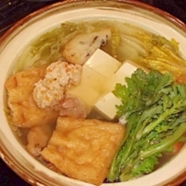 寒い時はやっぱりお鍋・鶏団子鍋♪